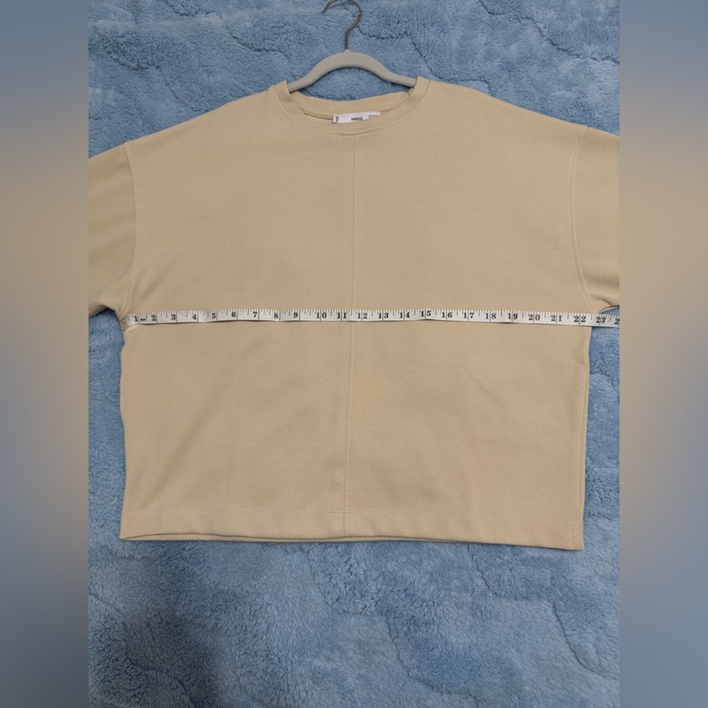Mango MNG Oversized Textured Sweatshirt Beige Worn Once in Excellent Condition - Picture 9 of 12